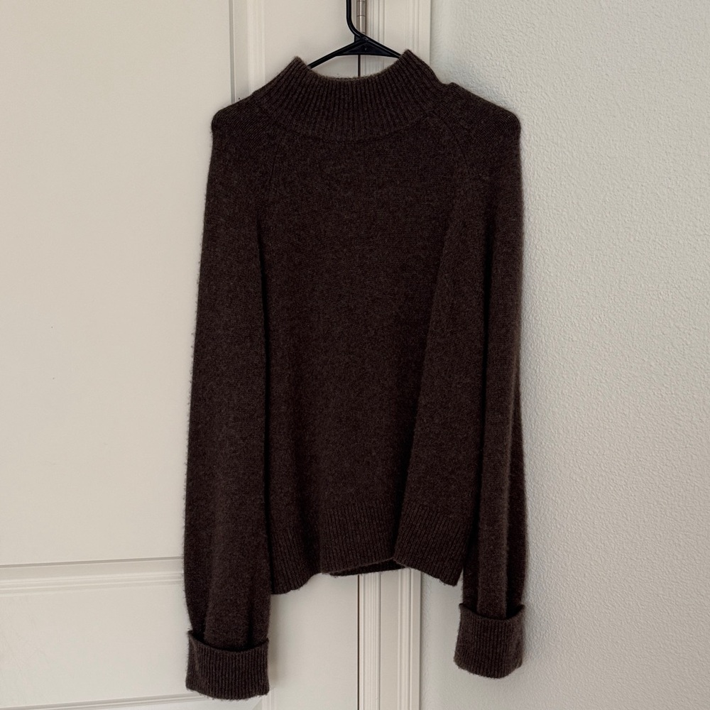 Reformation Dark Brown Turtleneck Sweater